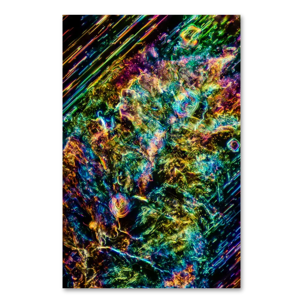 A crystal photographed under polarized light